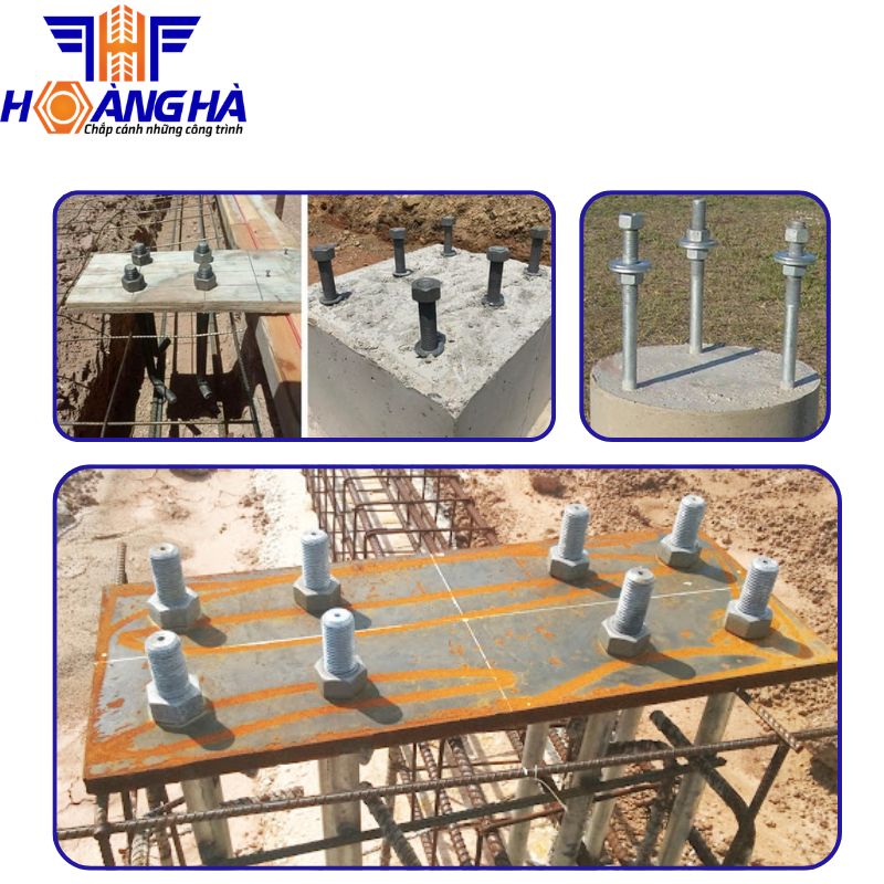 Ứng dụng thực tế của bu lông móng mạ kẽm nhúng nóng