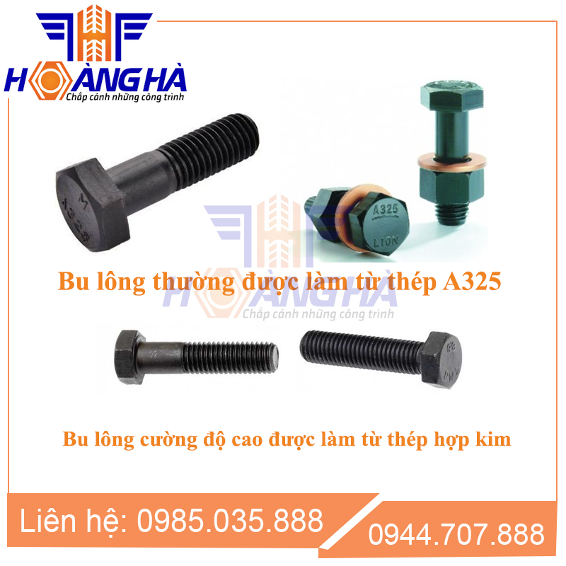 Sự khác nhau trong vật liệu chế tạo giữa bu lông thường và bu lông cường độ cao