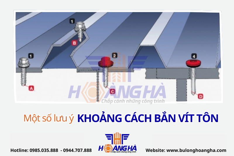 khoảng cách bắn vít tôn