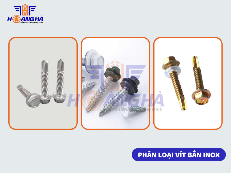 Các loại vít bắn tôn inox
