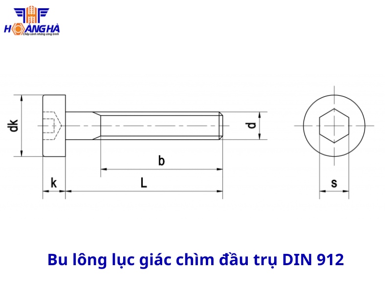 Bu lông lục giác chìm đầu trụ theo TC DIN 912