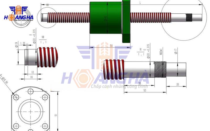 Tính bước vít me