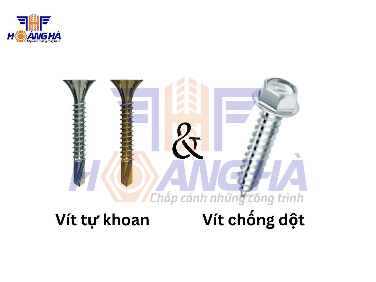 So sánh vít tự khoan và vít chống dột