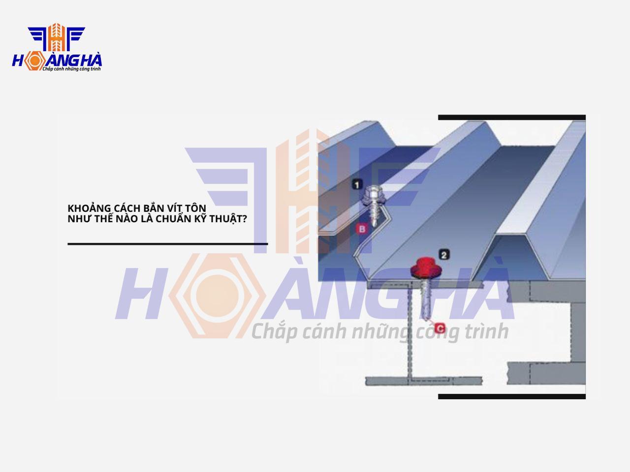 khoảng cách bắn vít tôn chuẩn