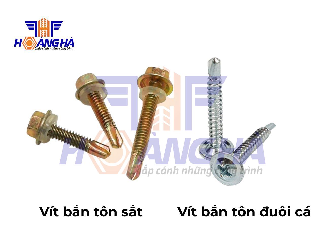 Vít bắn tôn sắt và vít đuôi cá