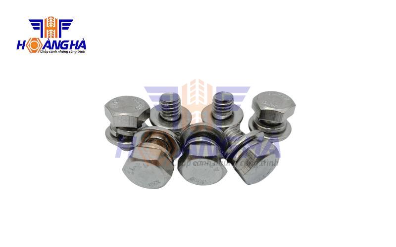 Bu lông lục giác ngoài liền long đen