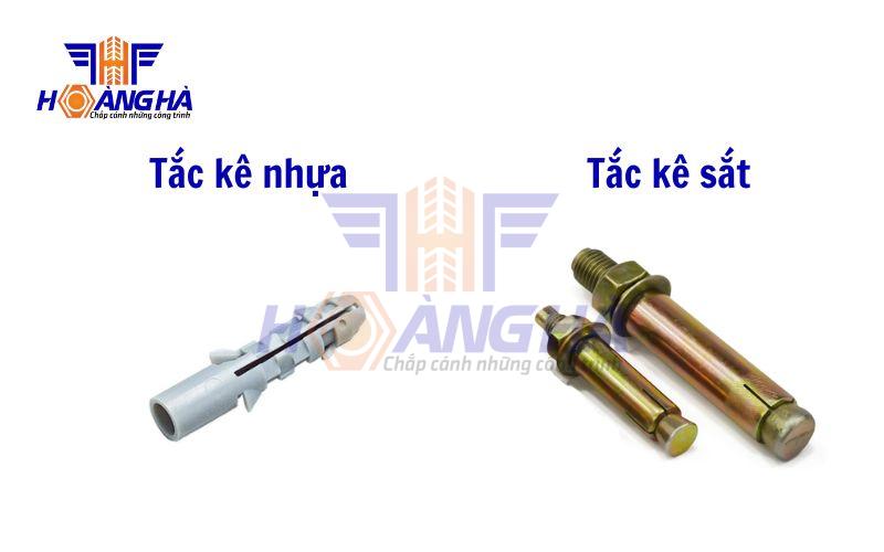 So sánh tắc kê nhựa và tắc kê sắt