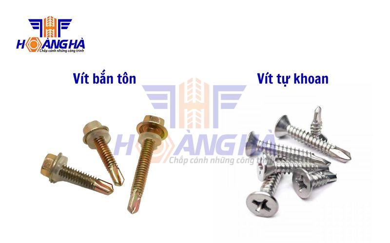 So sánh vít bắn tôn và vít tự khoan