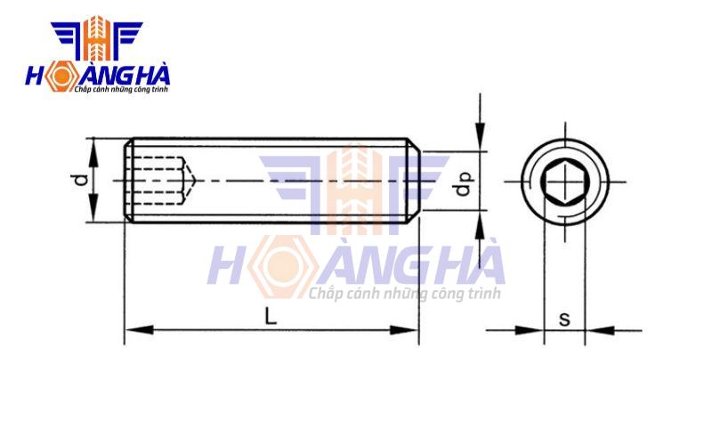 Thông số kỹ thuật vít trí đầu bằng