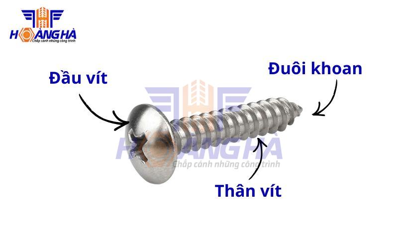 Cấu tạo của vít tự khoan