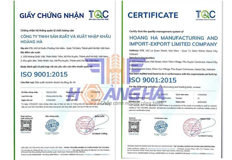 báo giá bu lông hóa chất