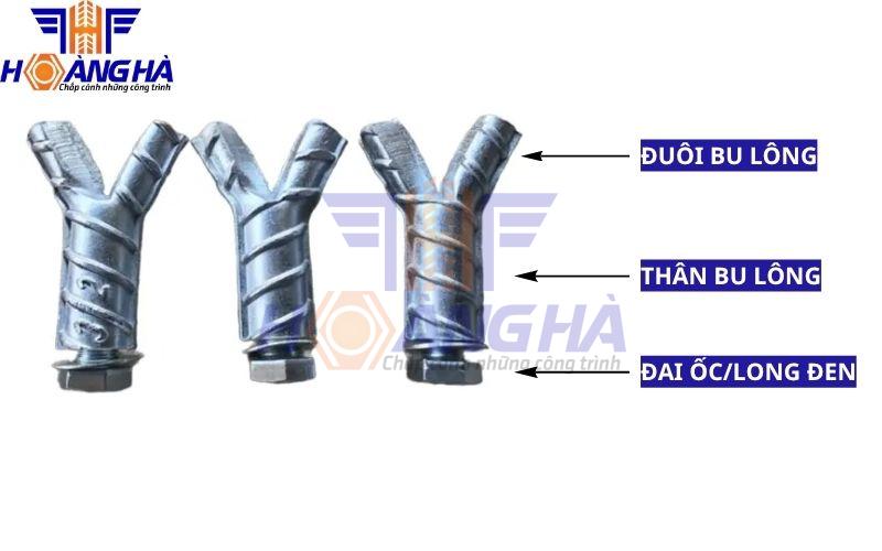 Cấu tạo của bu lông đuôi cá