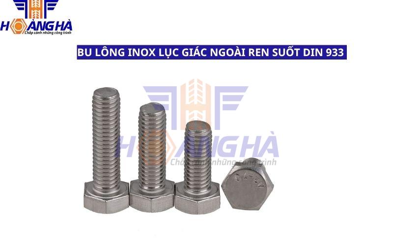 Bu lông inox lục giác ngoài ren suốt DIN 933