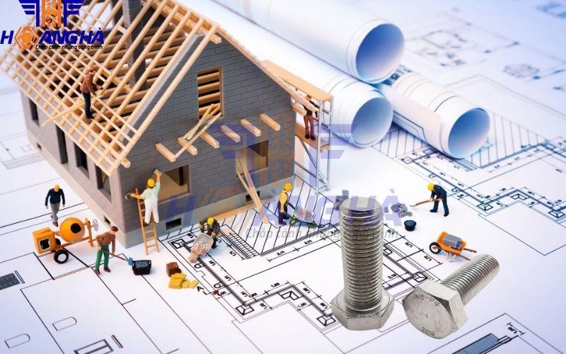 Bu lông inox DIN 933 ứng dụng trong xây dựng