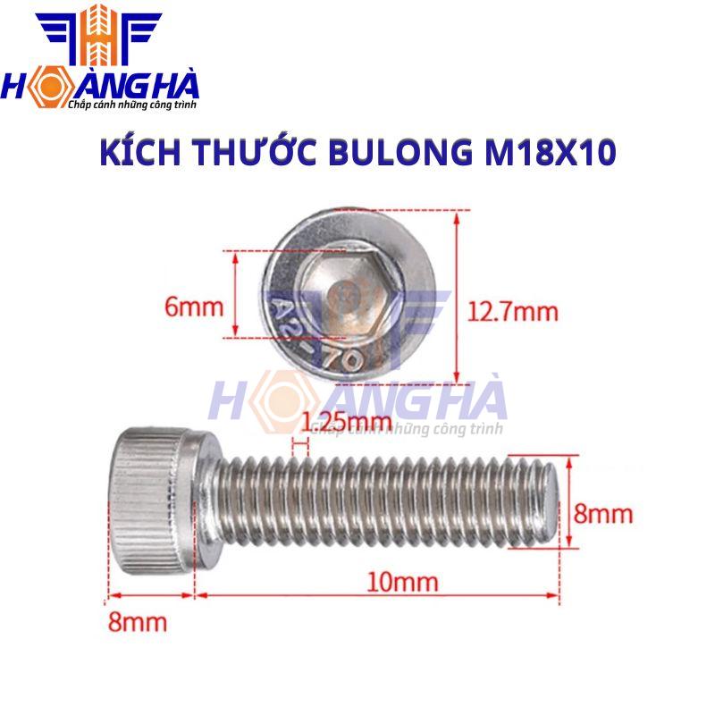 Mô tả kích thước Bulong M18x10