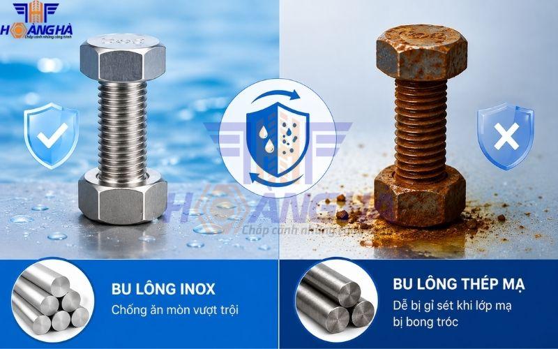 Bulong inox chống ăn mòn vượt trội