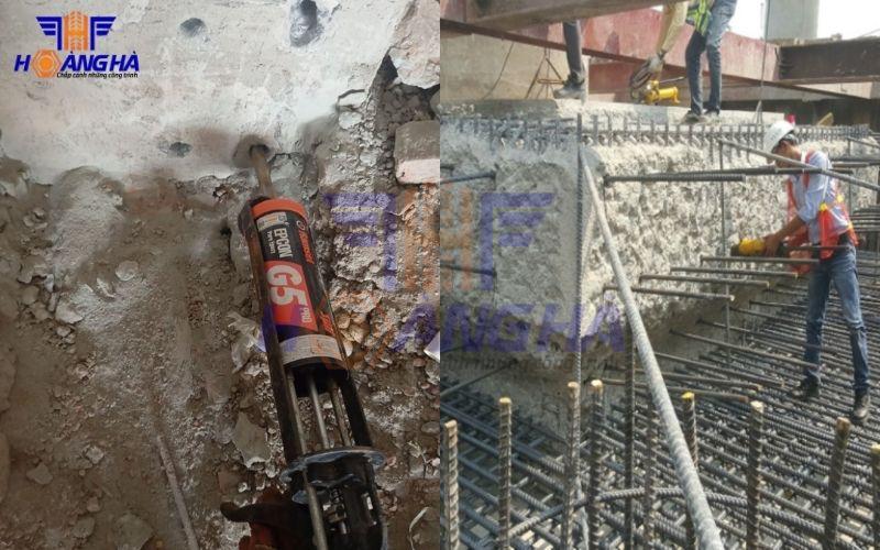 Khoan cấy thép trong công trình xây dựng